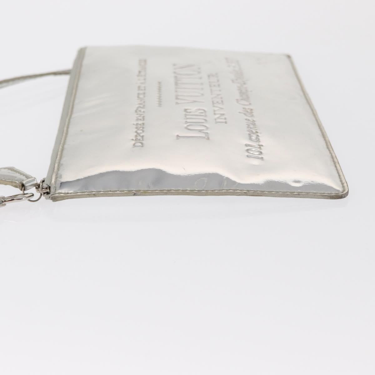 LOUIS VUITTON Monogram Miroir Pochette Platt Pouch Silver M95277 LV Auth BA9494