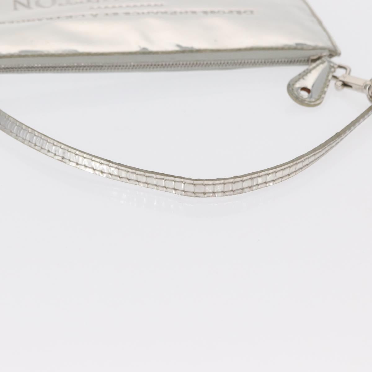 LOUIS VUITTON Monogram Miroir Pochette Platt Pouch Silver M95277 LV Auth BA9494