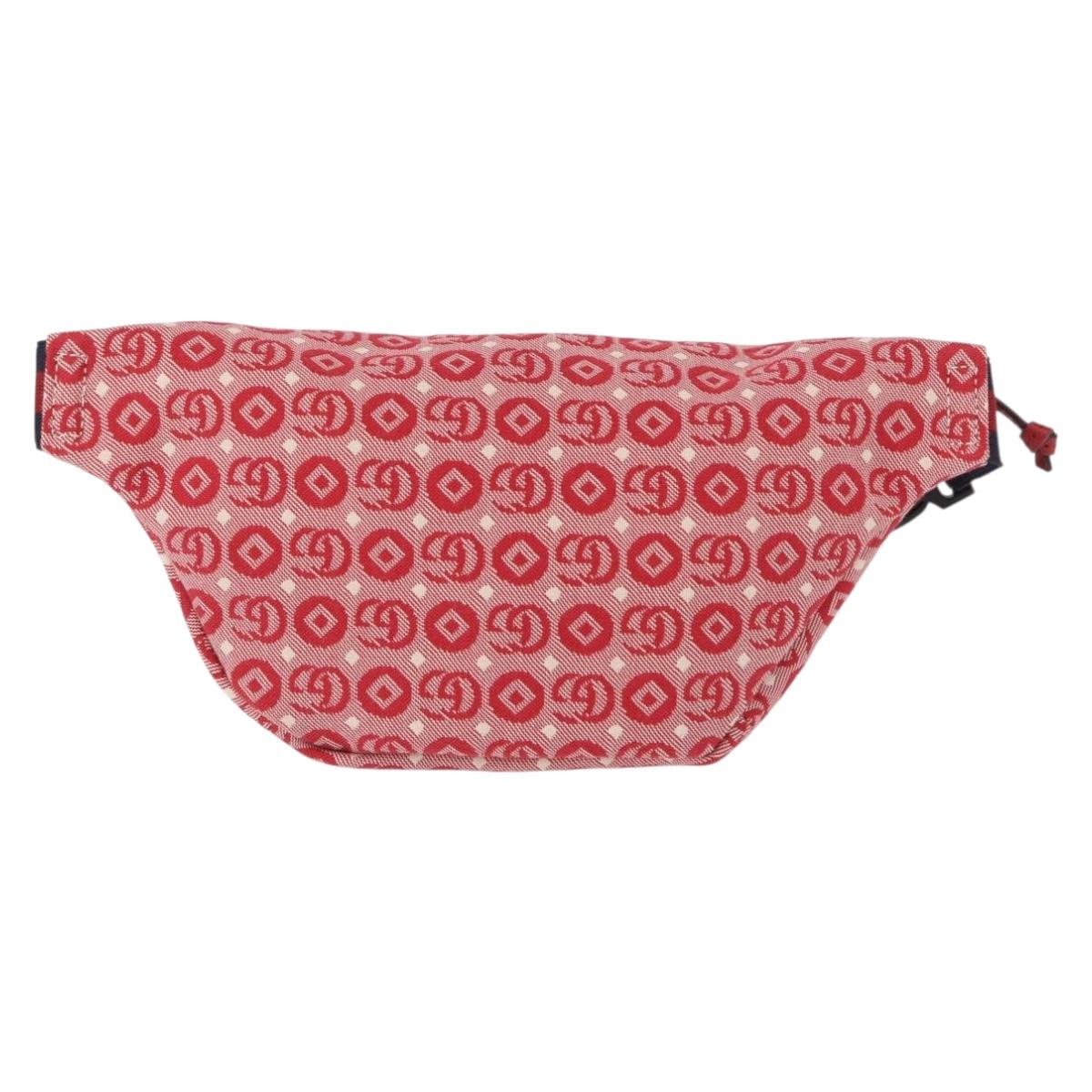 GUCCI Children's Sherry Line Waist bag Canvas Red Navy 502095 Auth BA9500