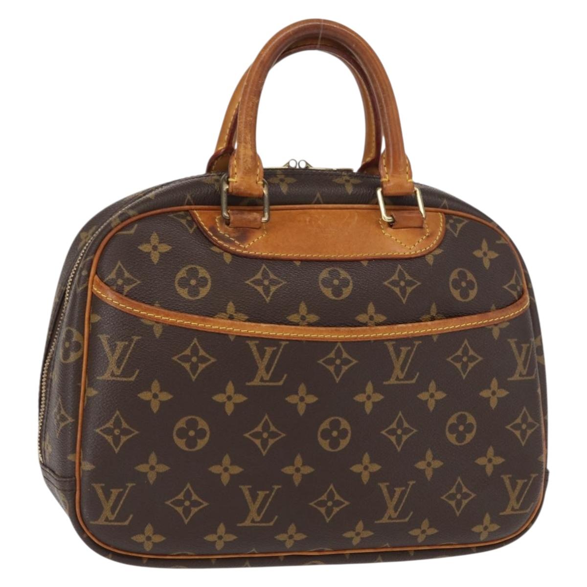 LOUIS VUITTON Monogram Trouville Hand Bag M42228 LV Auth BA9502