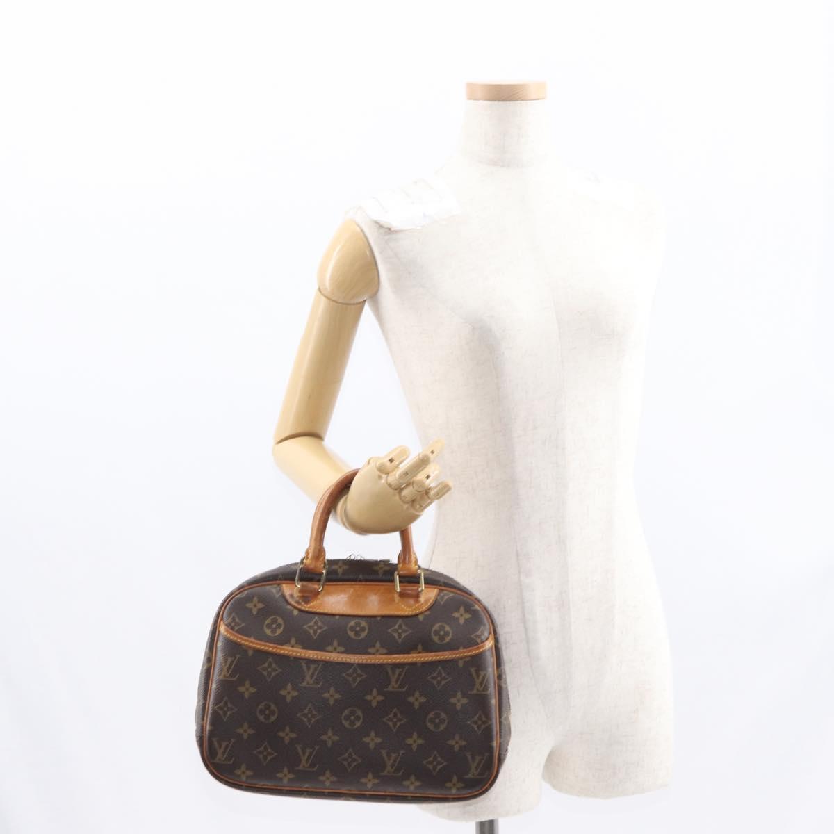 LOUIS VUITTON Monogram Trouville Hand Bag M42228 LV Auth BA9502