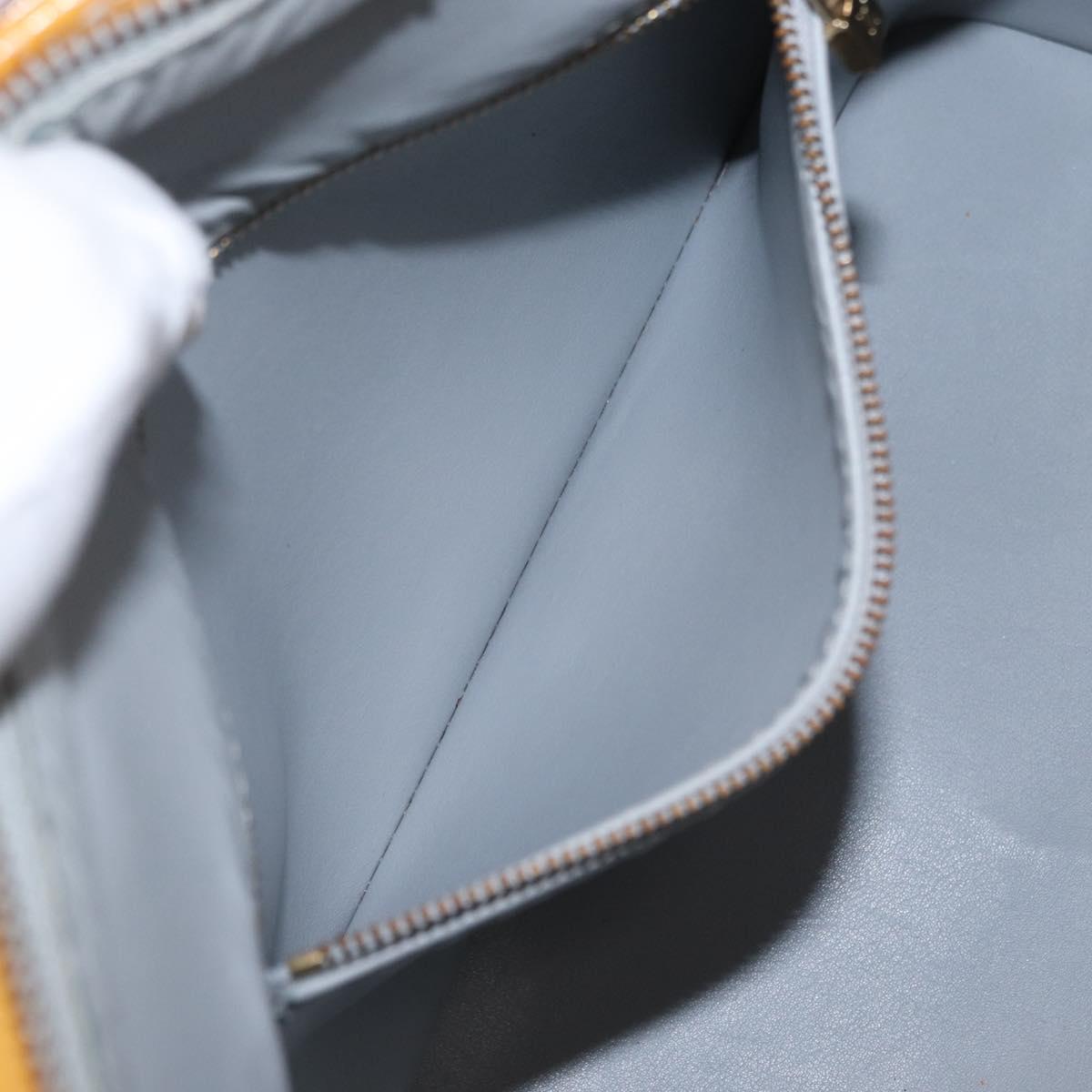 LOUIS VUITTON Monogram Vernis Houston Hand Bag Gris M91053 LV Auth BA9521