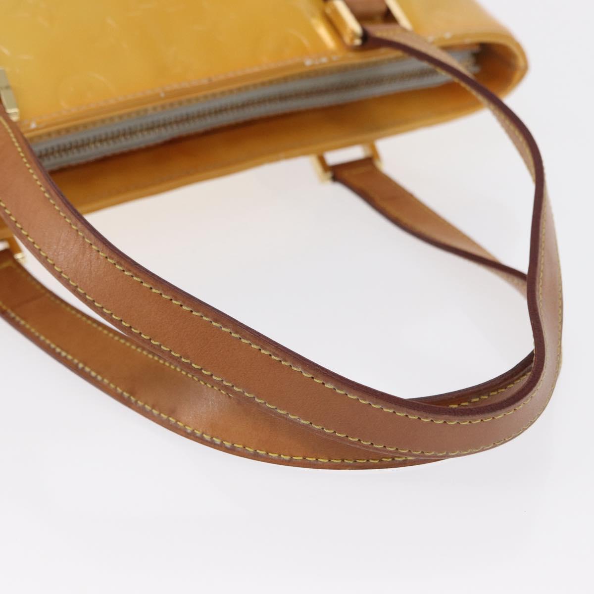 LOUIS VUITTON Monogram Vernis Houston Hand Bag Gris M91053 LV Auth BA9521