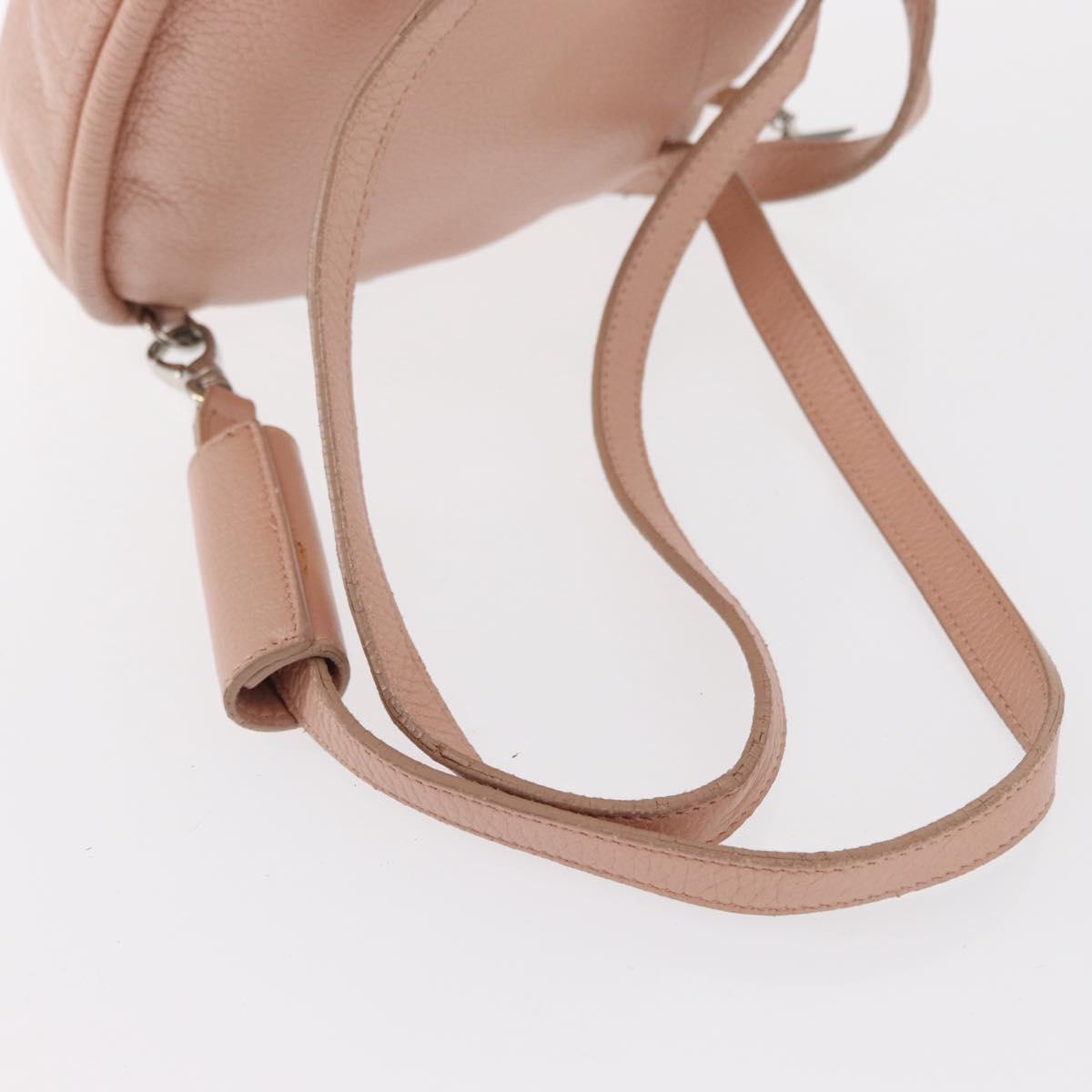 Jimmy Choo Love Backpack Leather Pink Silver Auth BA9528