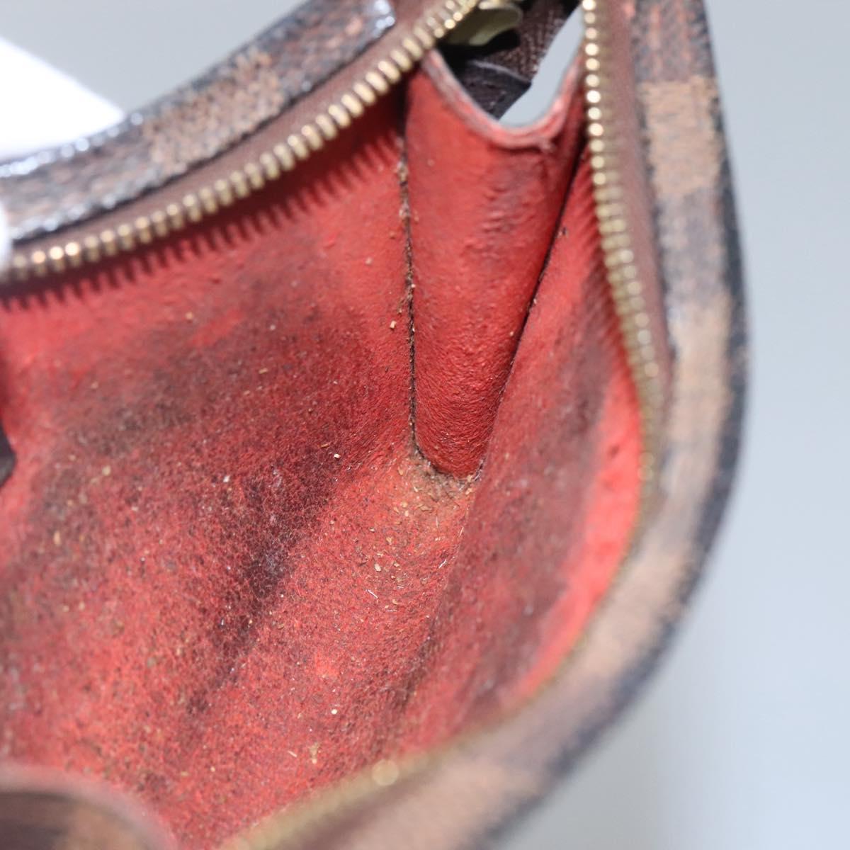 LOUIS VUITTON Damier Ebene Marais Pouch LV Auth BA953