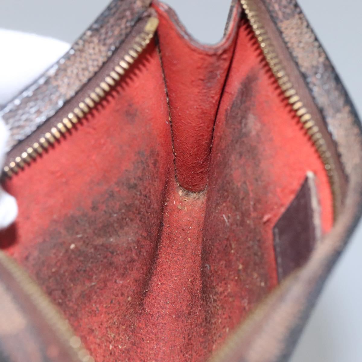 LOUIS VUITTON Damier Ebene Marais Pouch LV Auth BA953