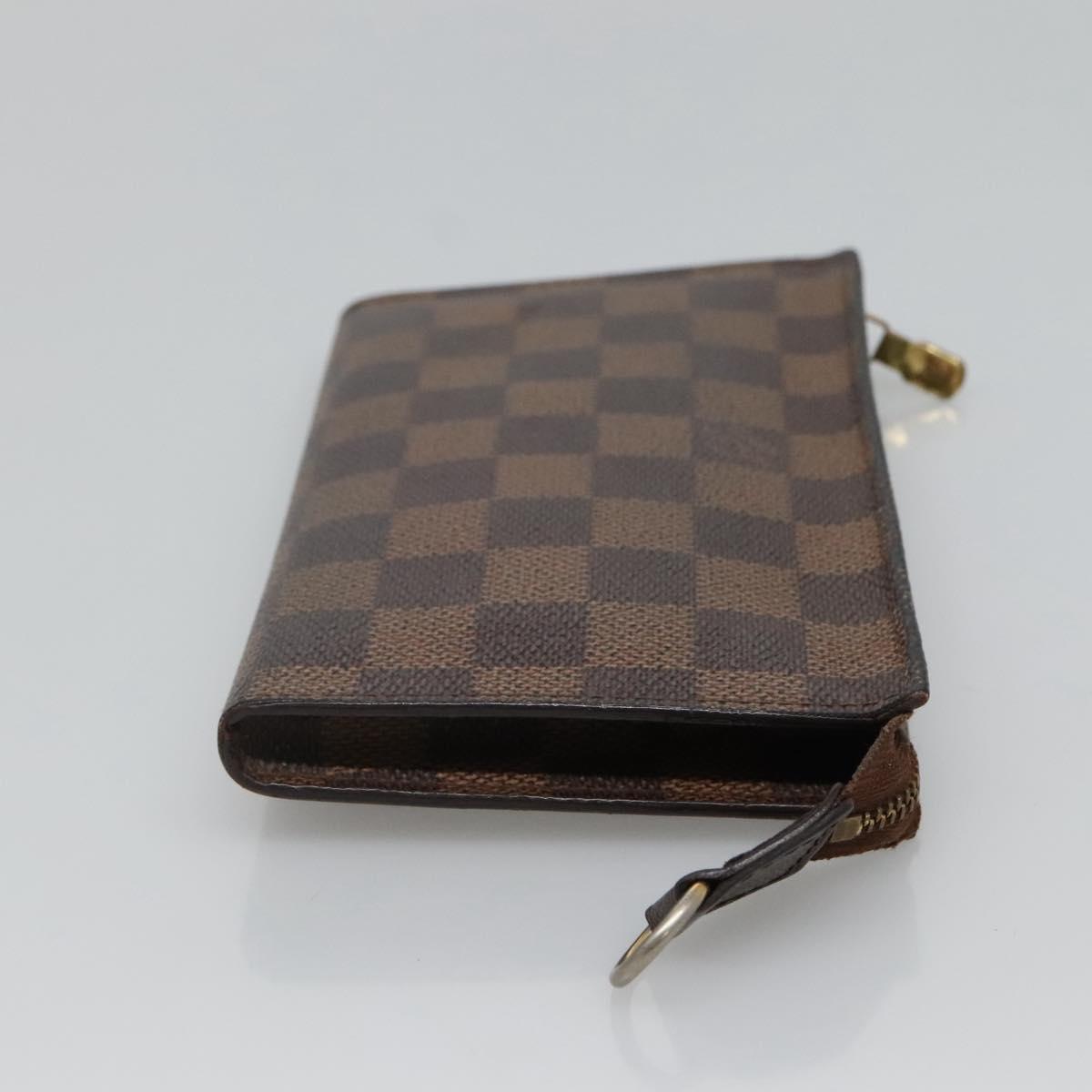 LOUIS VUITTON Damier Ebene Marais Pouch LV Auth BA953