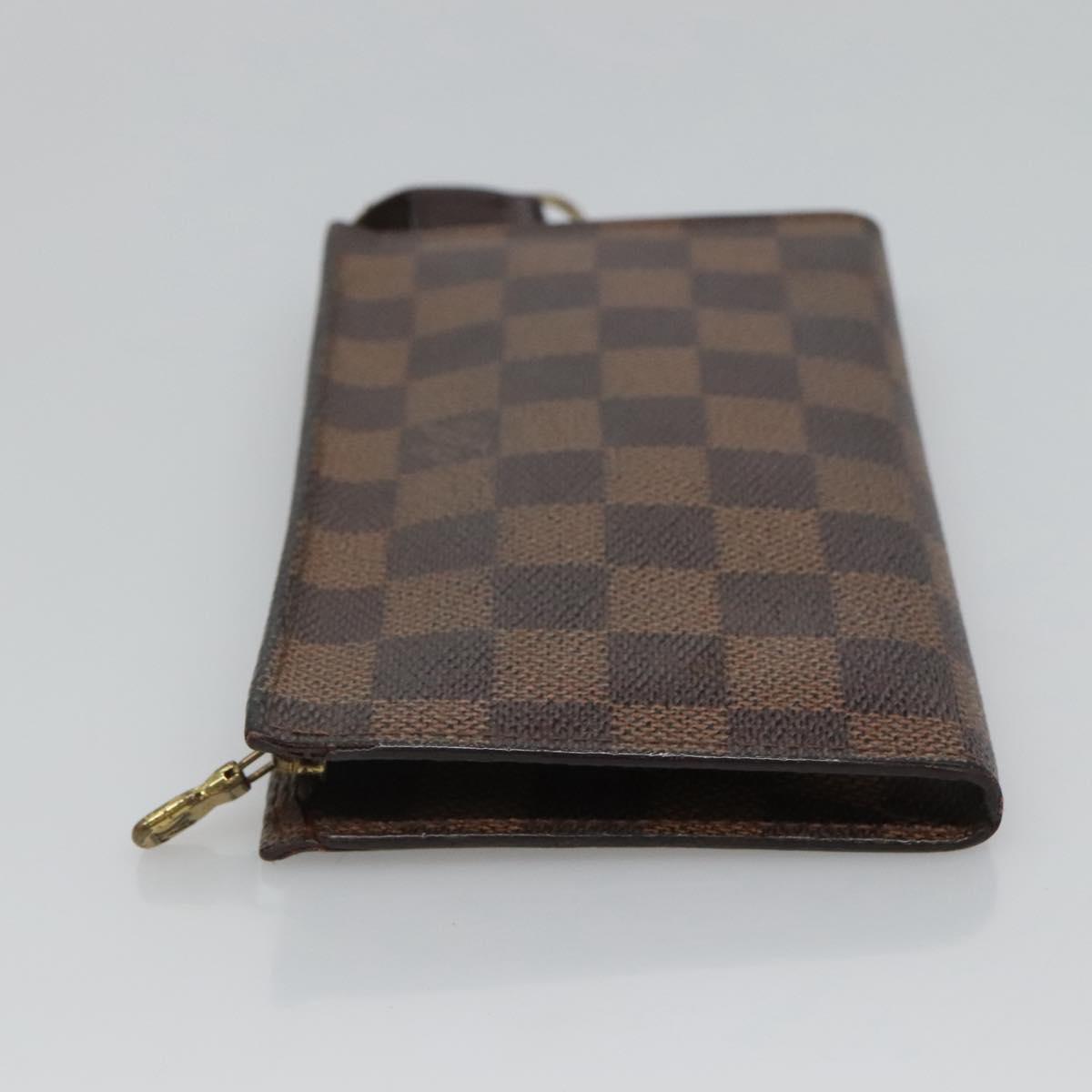 LOUIS VUITTON Damier Ebene Marais Pouch LV Auth BA953