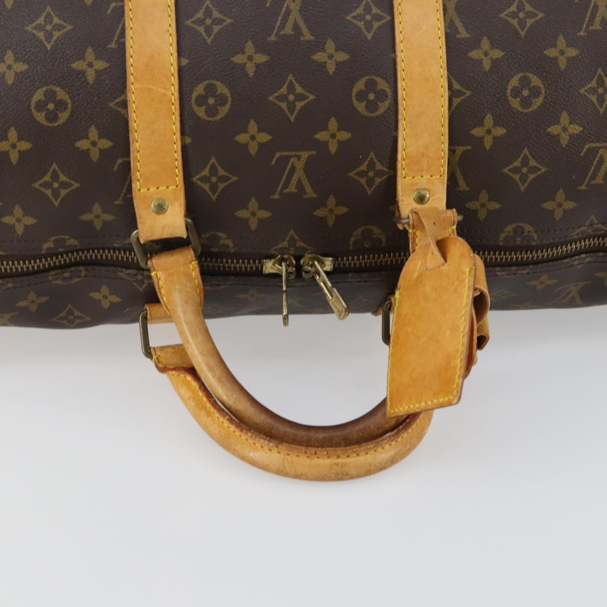 LOUIS VUITTON Monogram Keepall 55 Boston Bag M41424 LV Auth BA9533