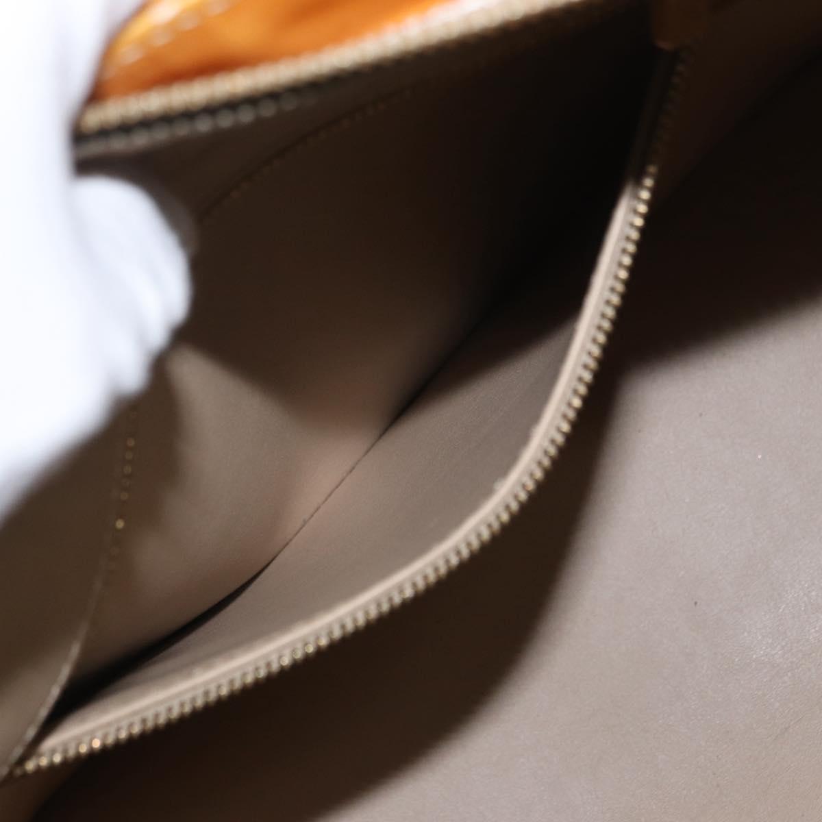 LOUIS VUITTON Monogram Vernis Houston Hand Bag Beige M91004 LV Auth BA9534