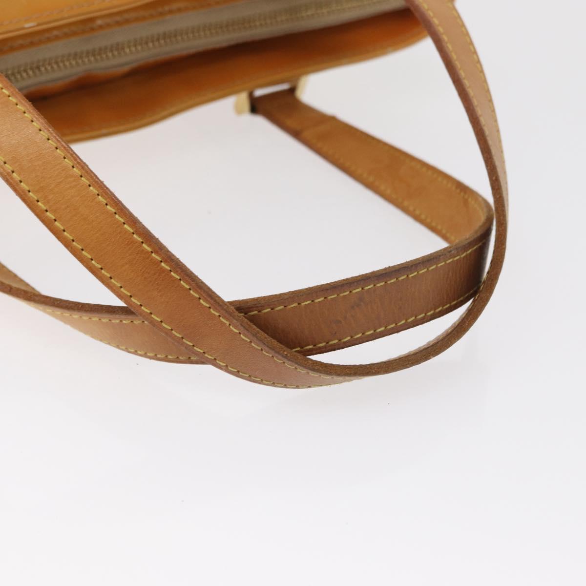 LOUIS VUITTON Monogram Vernis Houston Hand Bag Beige M91004 LV Auth BA9534