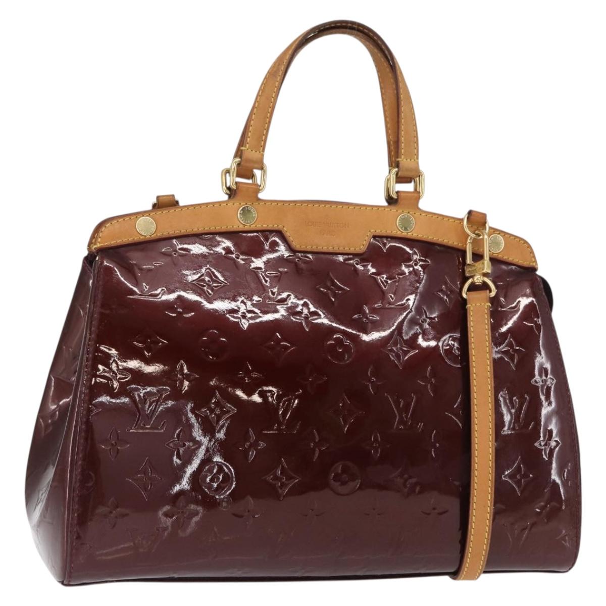 LOUIS VUITTON Vernis Blair MM Hand Bag 2way Rose Andian M91798 LV Auth BA9550