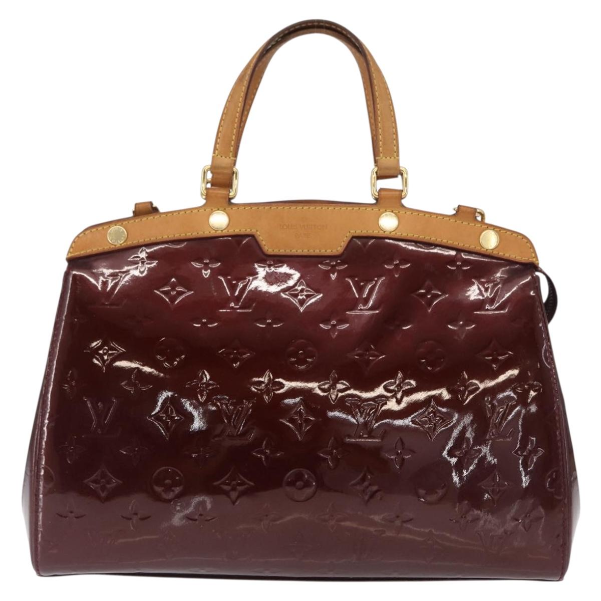 LOUIS VUITTON Vernis Blair MM Hand Bag 2way Rose Andian M91798 LV Auth BA9550