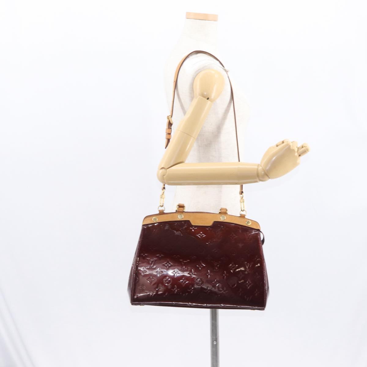 LOUIS VUITTON Vernis Blair MM Hand Bag 2way Rose Andian M91798 LV Auth BA9550