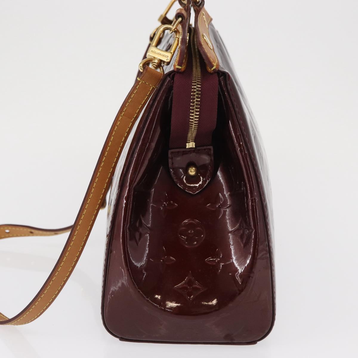 LOUIS VUITTON Vernis Blair MM Hand Bag 2way Rose Andian M91798 LV Auth BA9550