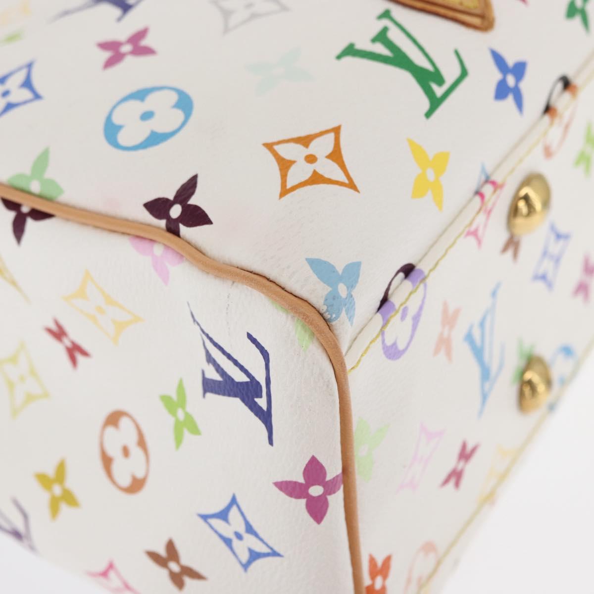 LOUIS VUITTON Monogram Multicolor Aurelia MM Tote Bag White M40094 Auth BA9560