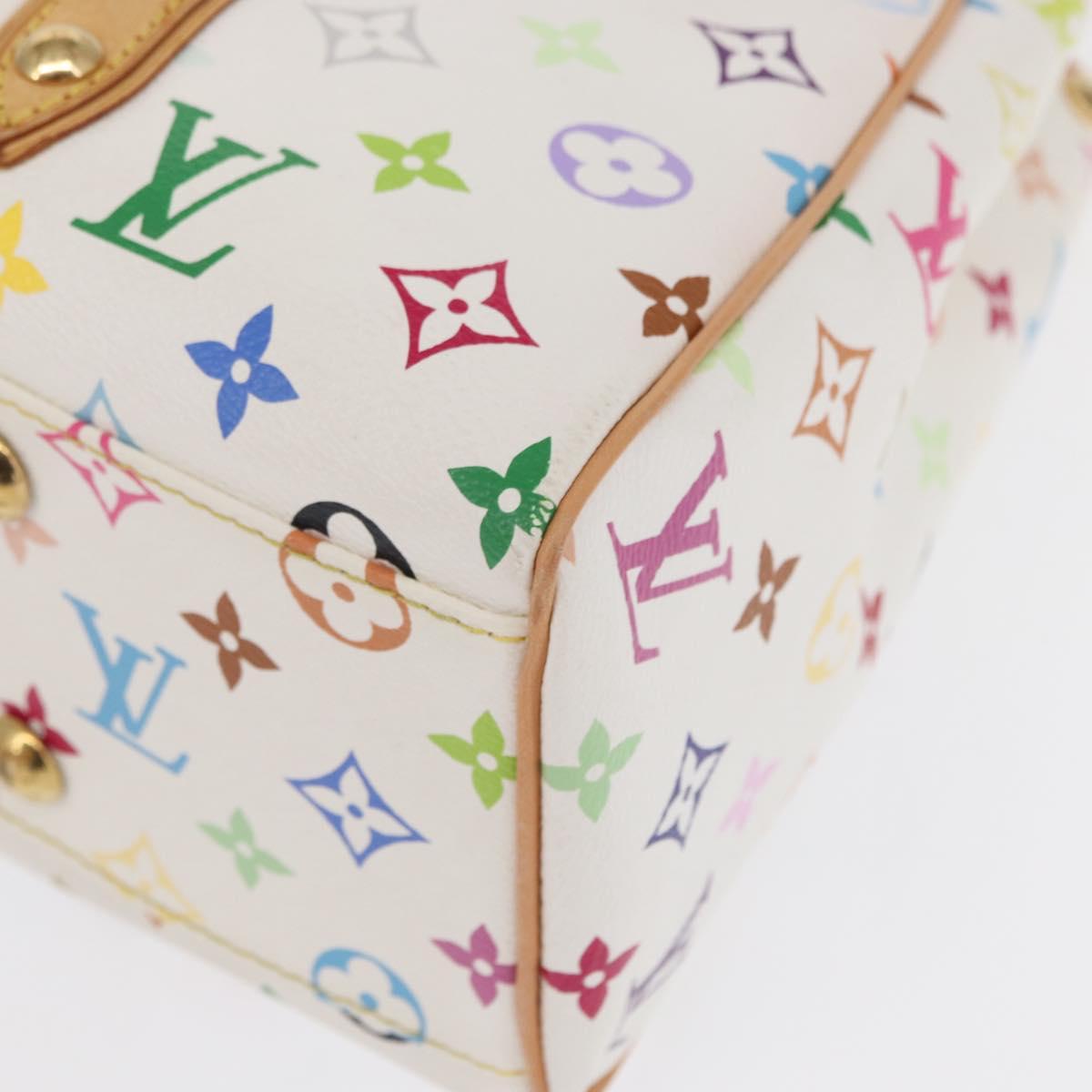 LOUIS VUITTON Monogram Multicolor Aurelia MM Tote Bag White M40094 Auth BA9560