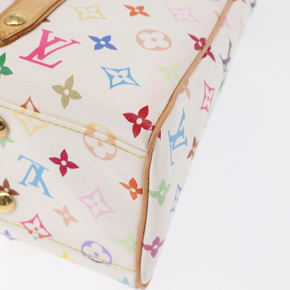 LOUIS VUITTON Monogram Multicolor Aurelia MM Tote Bag White M40094 Auth BA9560