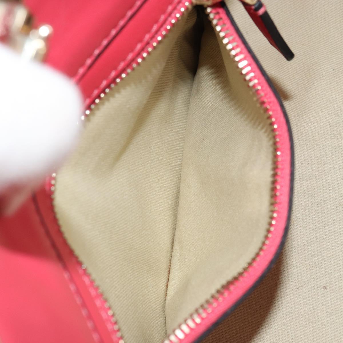 VALENTINO Rock Studs Hand Bag Leather 2way Pink Gold Auth BA9561
