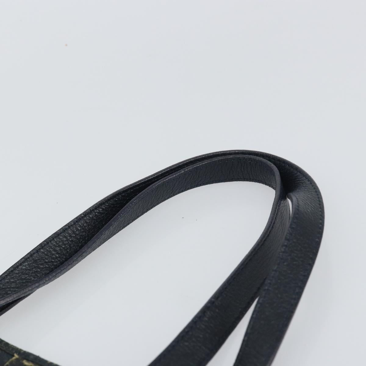 GUCCI GG Supreme Sherry Line Tote Bag PVC Navy Gold 39 02 091 Auth BA9564