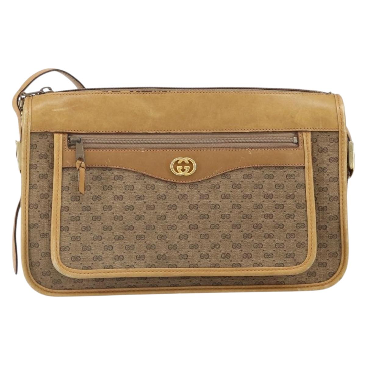GUCCI GG Supreme Shoulder Bag PVC Beige 001 067 0115 Auth BA9569