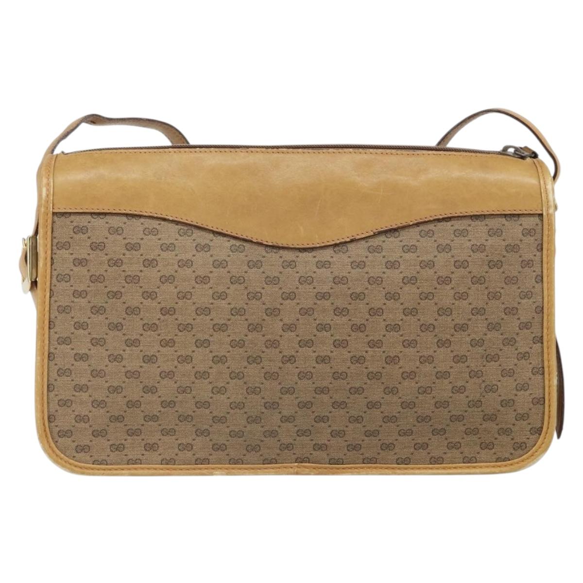 GUCCI GG Supreme Shoulder Bag PVC Beige 001 067 0115 Auth BA9569