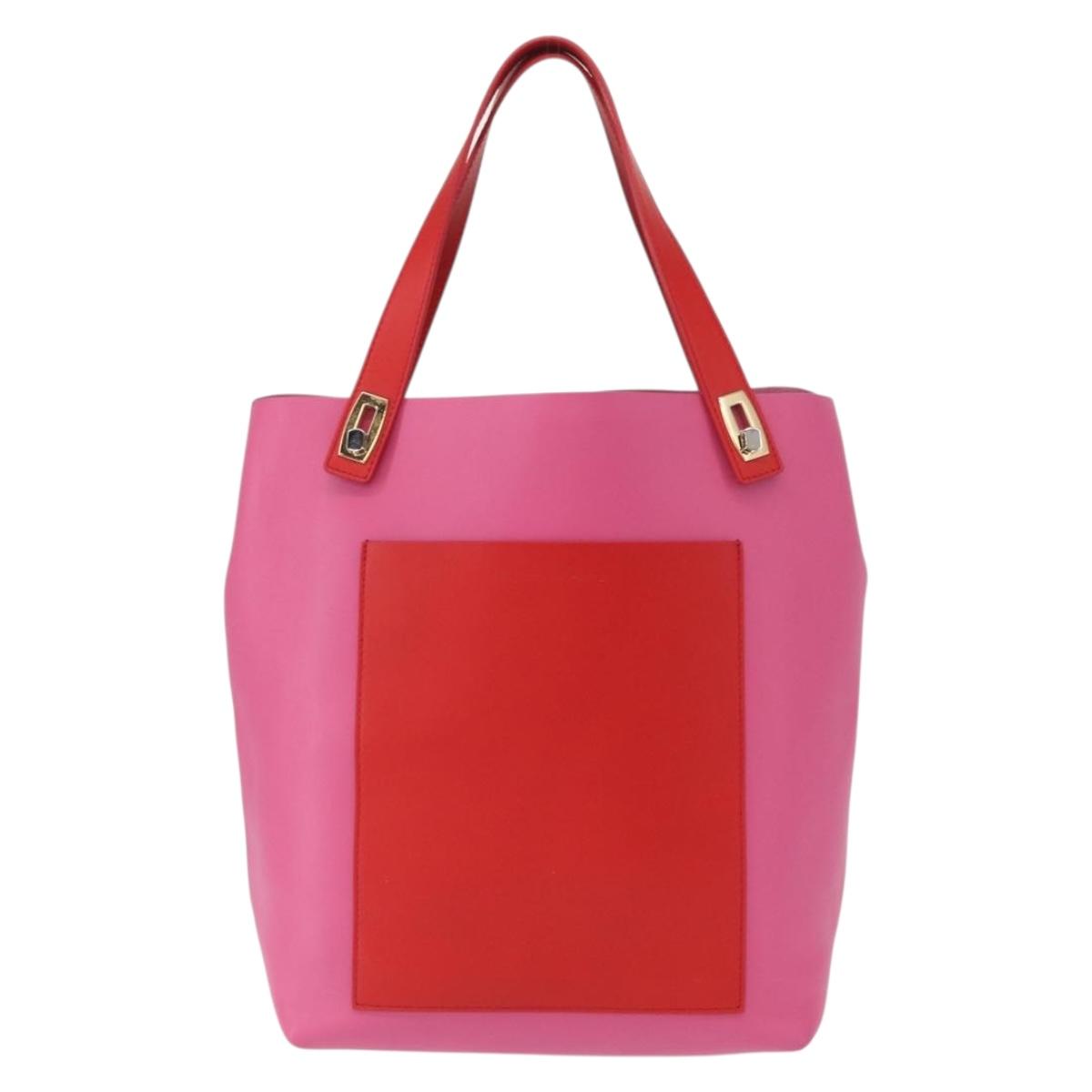 BALENCIAGA Tote Bag Leather Pink Gold 309658 Auth BA9574