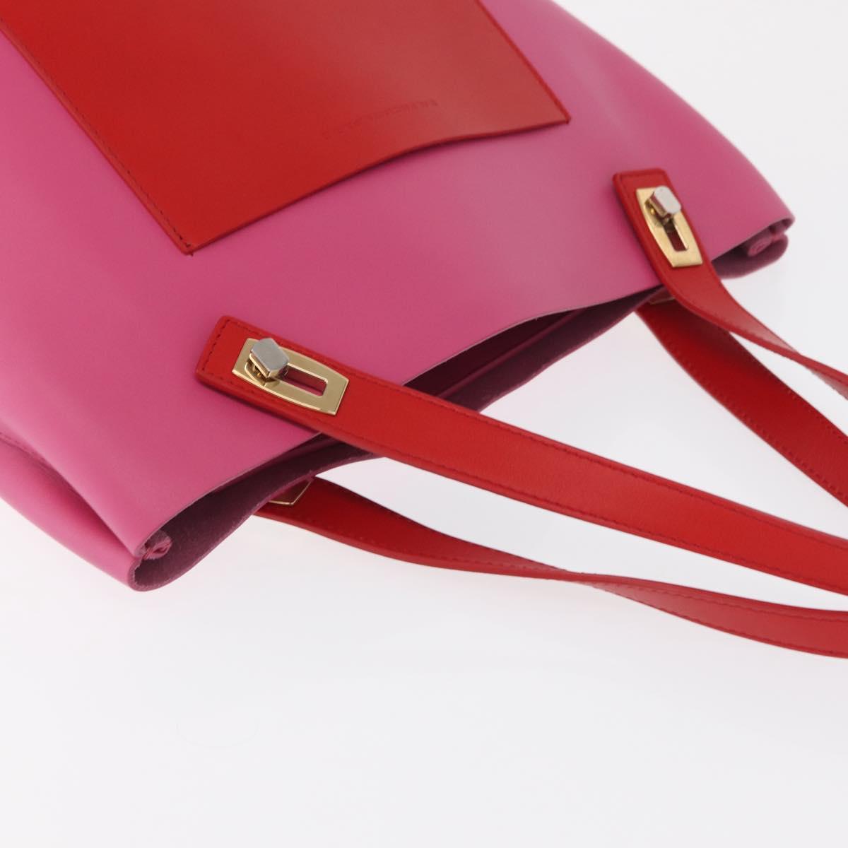 BALENCIAGA Tote Bag Leather Pink Gold 309658 Auth BA9574