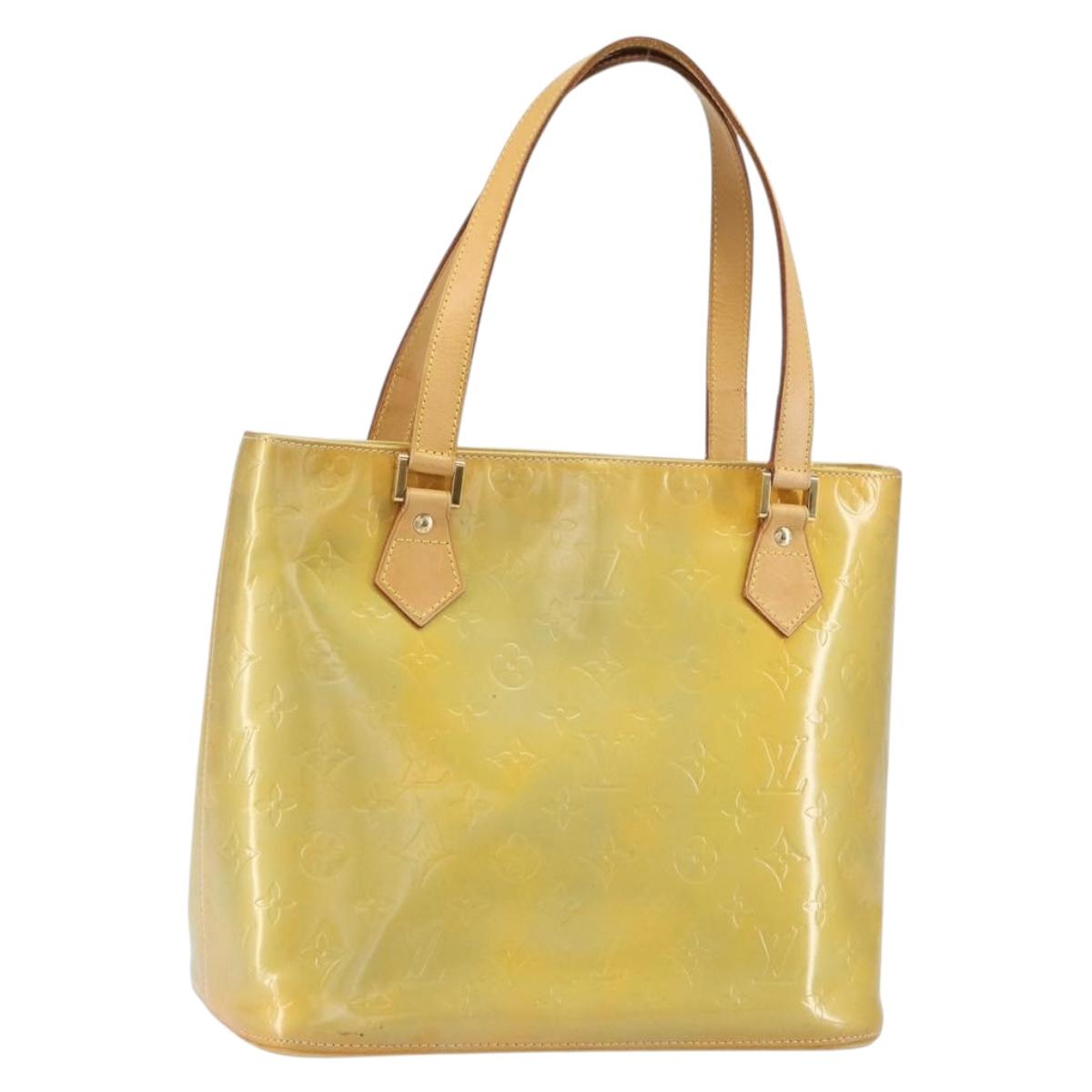 LOUIS VUITTON Monogram Vernis Houston Hand Bag Gris M91053 LV Auth BA9595