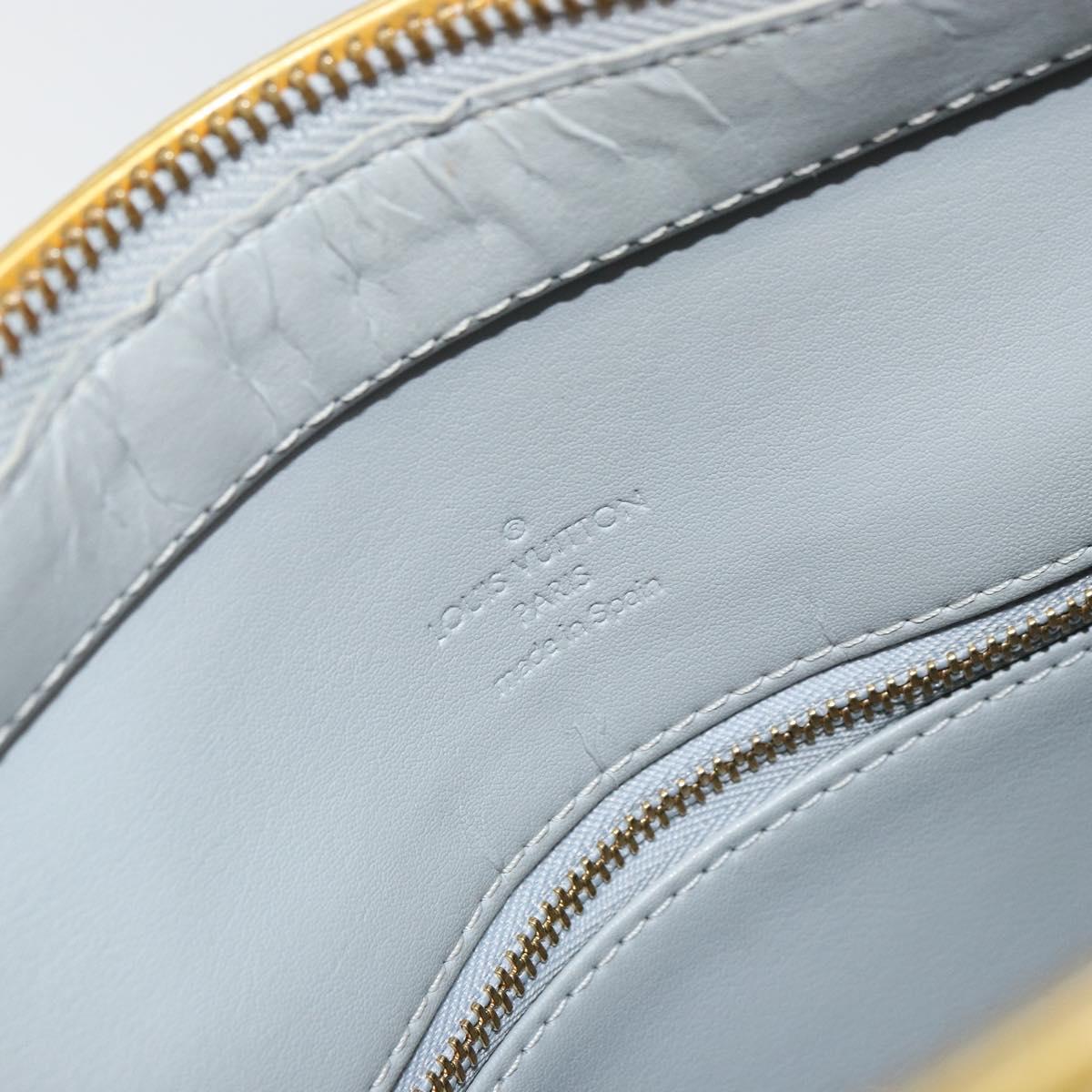LOUIS VUITTON Monogram Vernis Houston Hand Bag Gris M91053 LV Auth BA9595