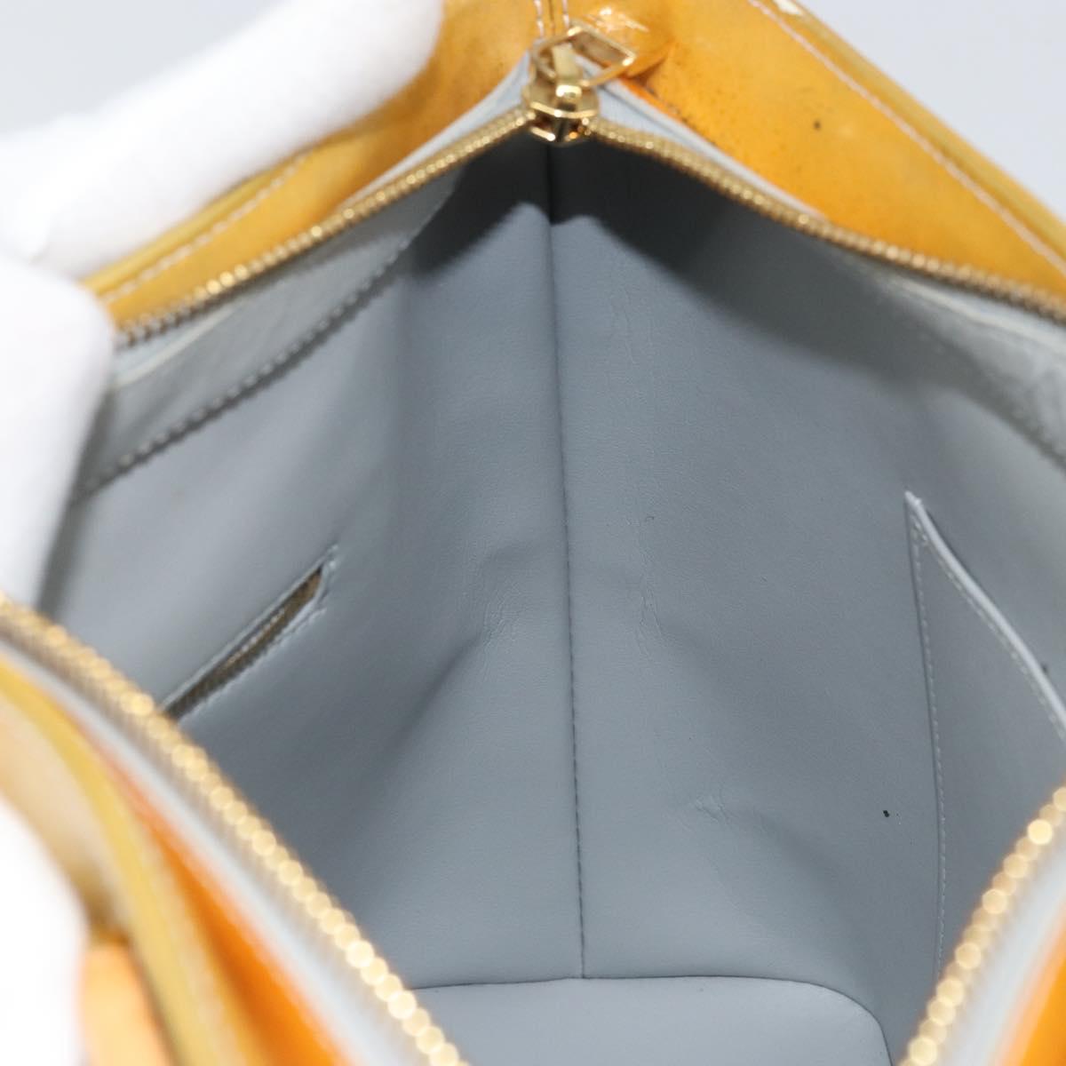 LOUIS VUITTON Monogram Vernis Houston Hand Bag Gris M91053 LV Auth BA9595