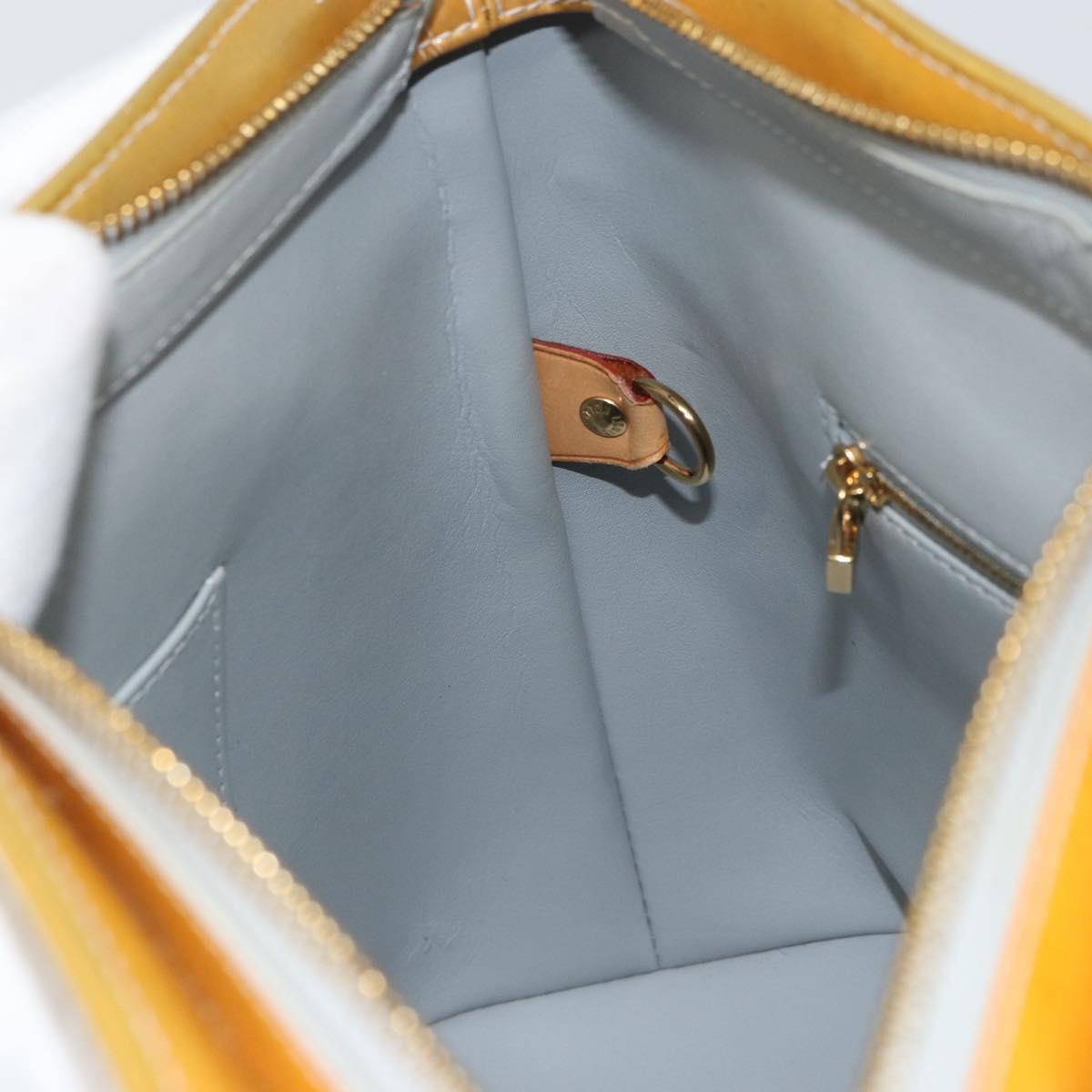 LOUIS VUITTON Monogram Vernis Houston Hand Bag Gris M91053 LV Auth BA9595
