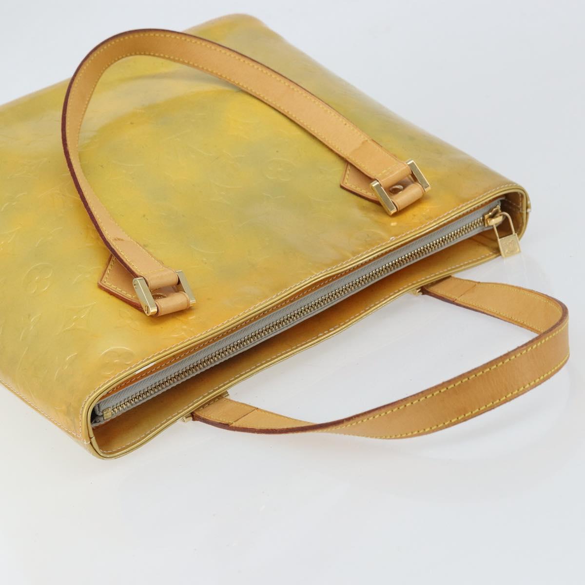 LOUIS VUITTON Monogram Vernis Houston Hand Bag Gris M91053 LV Auth BA9595