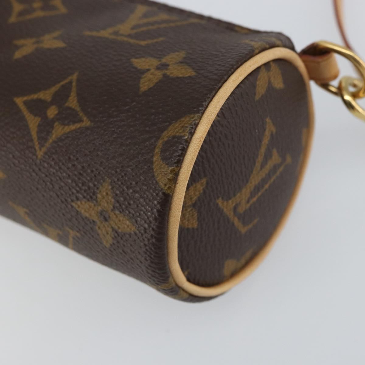 LOUIS VUITTON Monogram Papillon Pouch LV Auth BA9606
