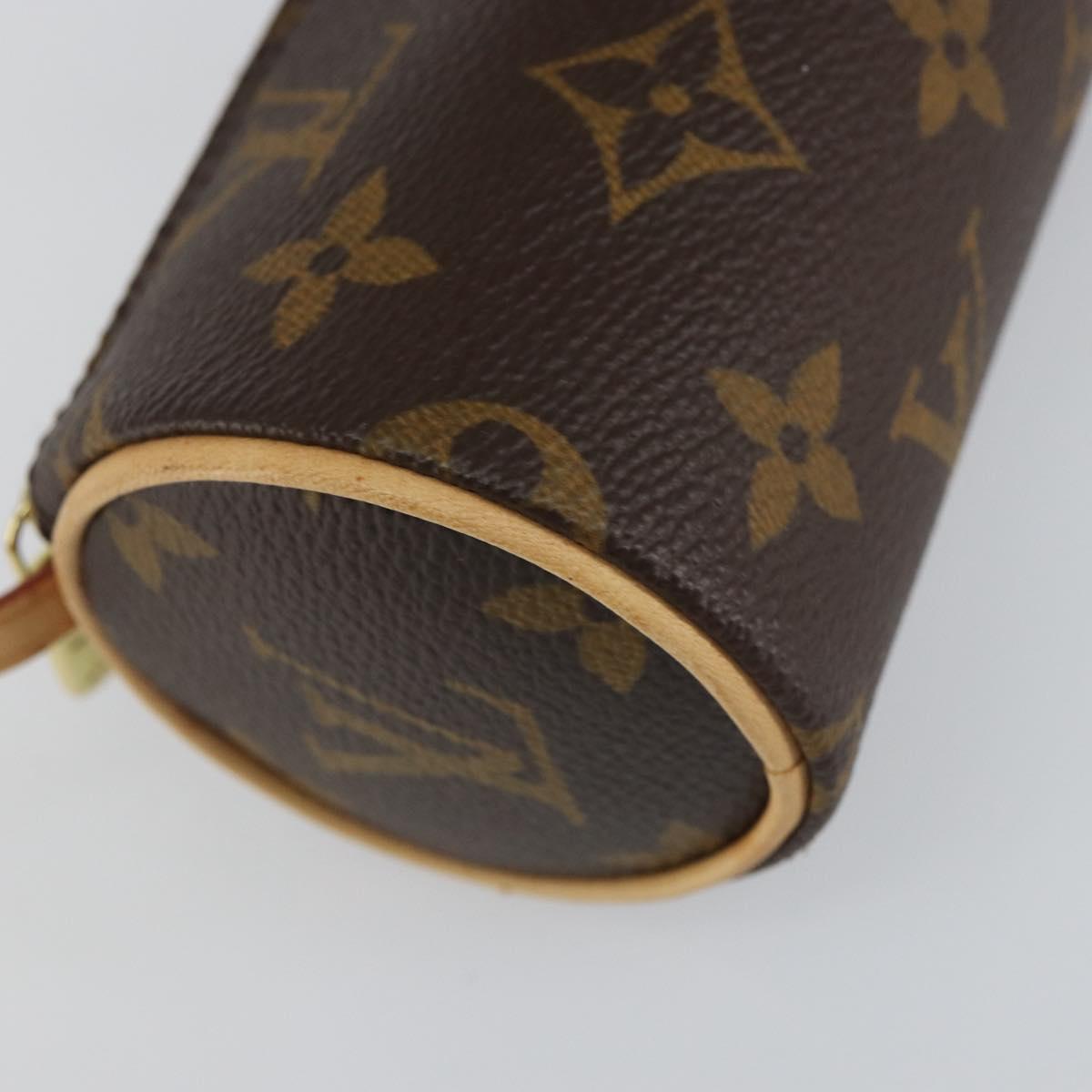 LOUIS VUITTON Monogram Papillon Pouch LV Auth BA9606
