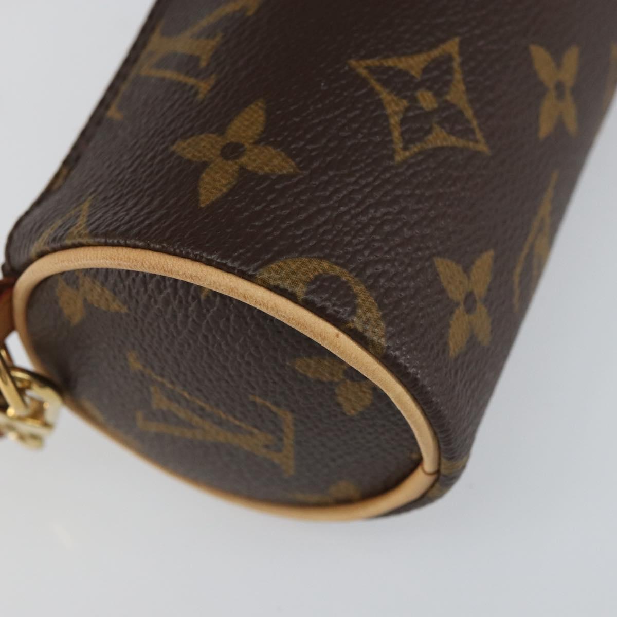 LOUIS VUITTON Monogram Papillon Pouch LV Auth BA9606