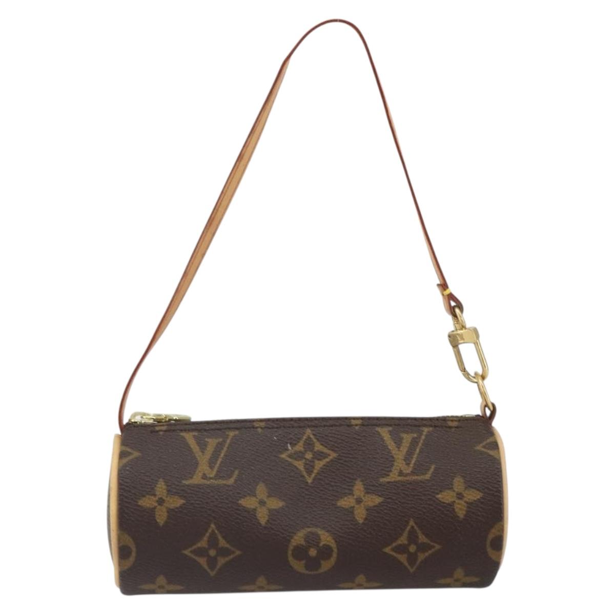LOUIS VUITTON Monogram Papillon Pouch LV Auth BA9606