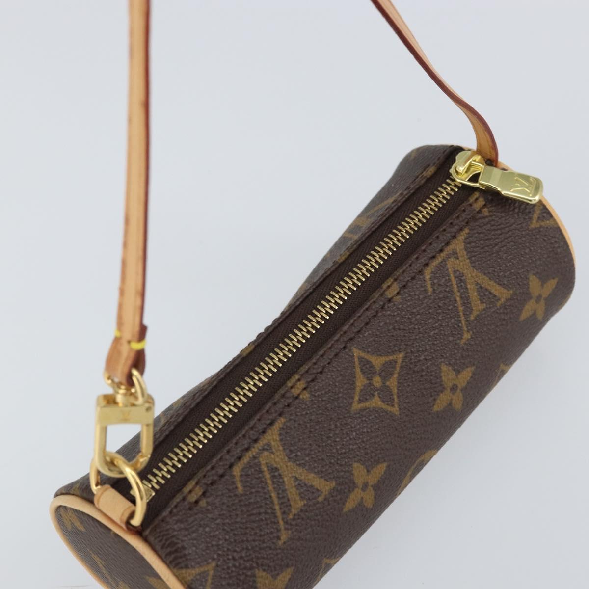 LOUIS VUITTON Monogram Papillon Pouch LV Auth BA9606