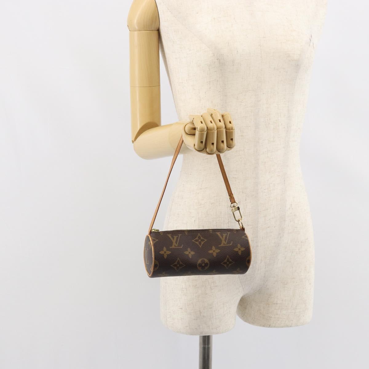 LOUIS VUITTON Monogram Papillon Pouch LV Auth BA9608