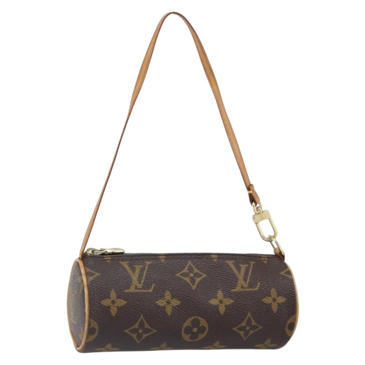 LOUIS VUITTON Monogram Papillon Pouch LV Auth BA9608