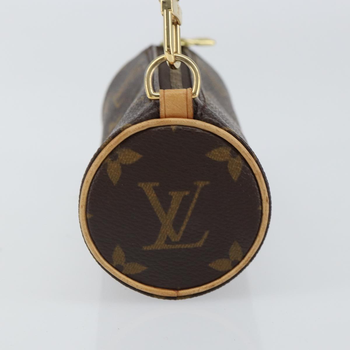LOUIS VUITTON Monogram Papillon Pouch LV Auth BA9608