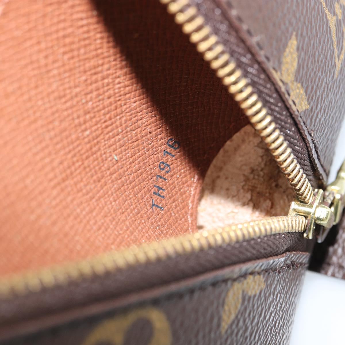 LOUIS VUITTON Monogram Trousse Demi Ronde Cosmetic Pouch M47520 LV Auth BA9609