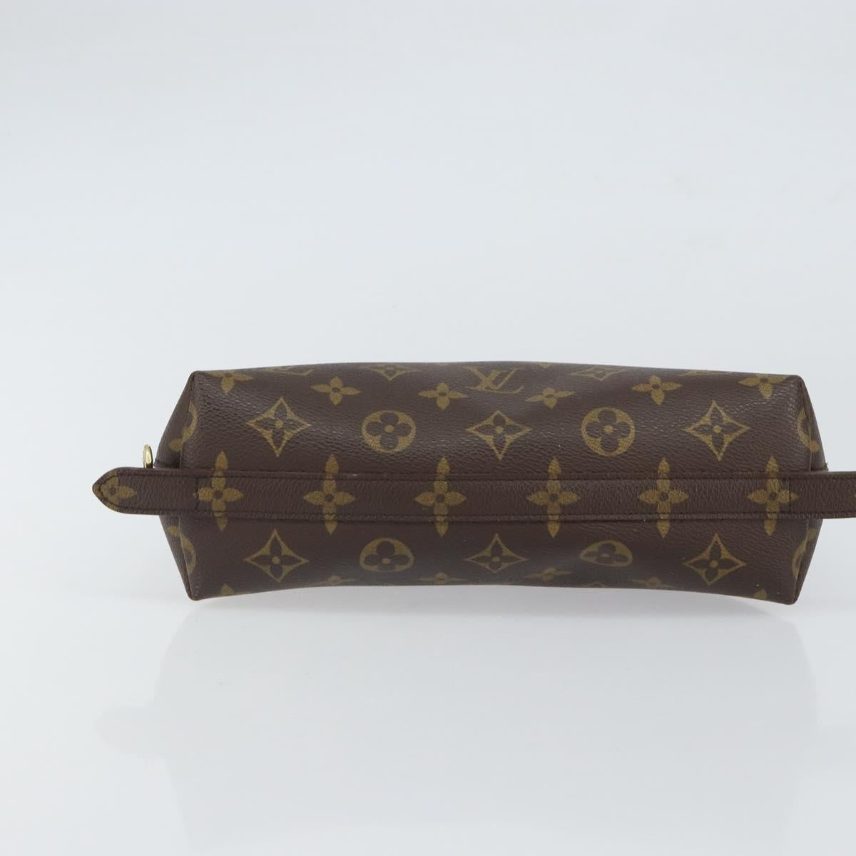 LOUIS VUITTON Monogram Trousse Demi Ronde Cosmetic Pouch M47520 LV Auth BA9609