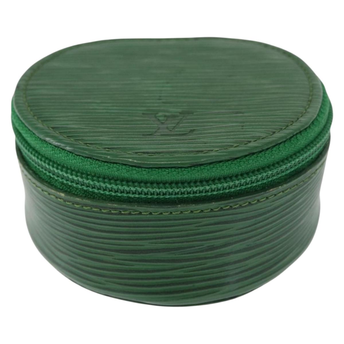 LOUIS VUITTON Epi Ecrin Bijou 8 Jewelry Box Green M48224 LV Auth BA9629