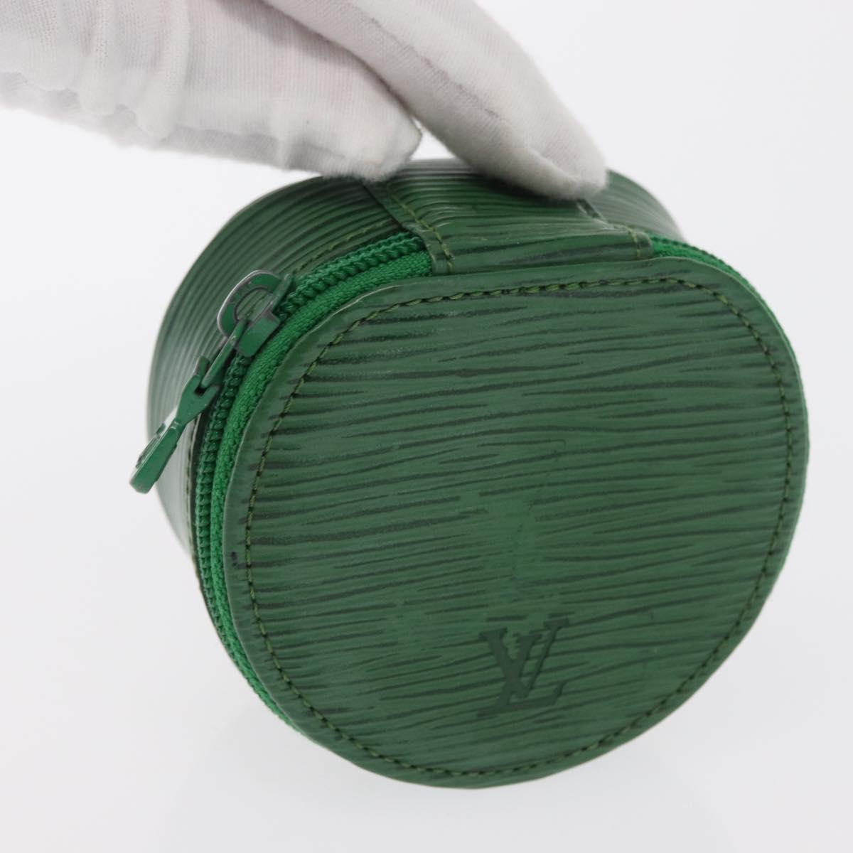 LOUIS VUITTON Epi Ecrin Bijou 8 Jewelry Box Green M48224 LV Auth BA9629