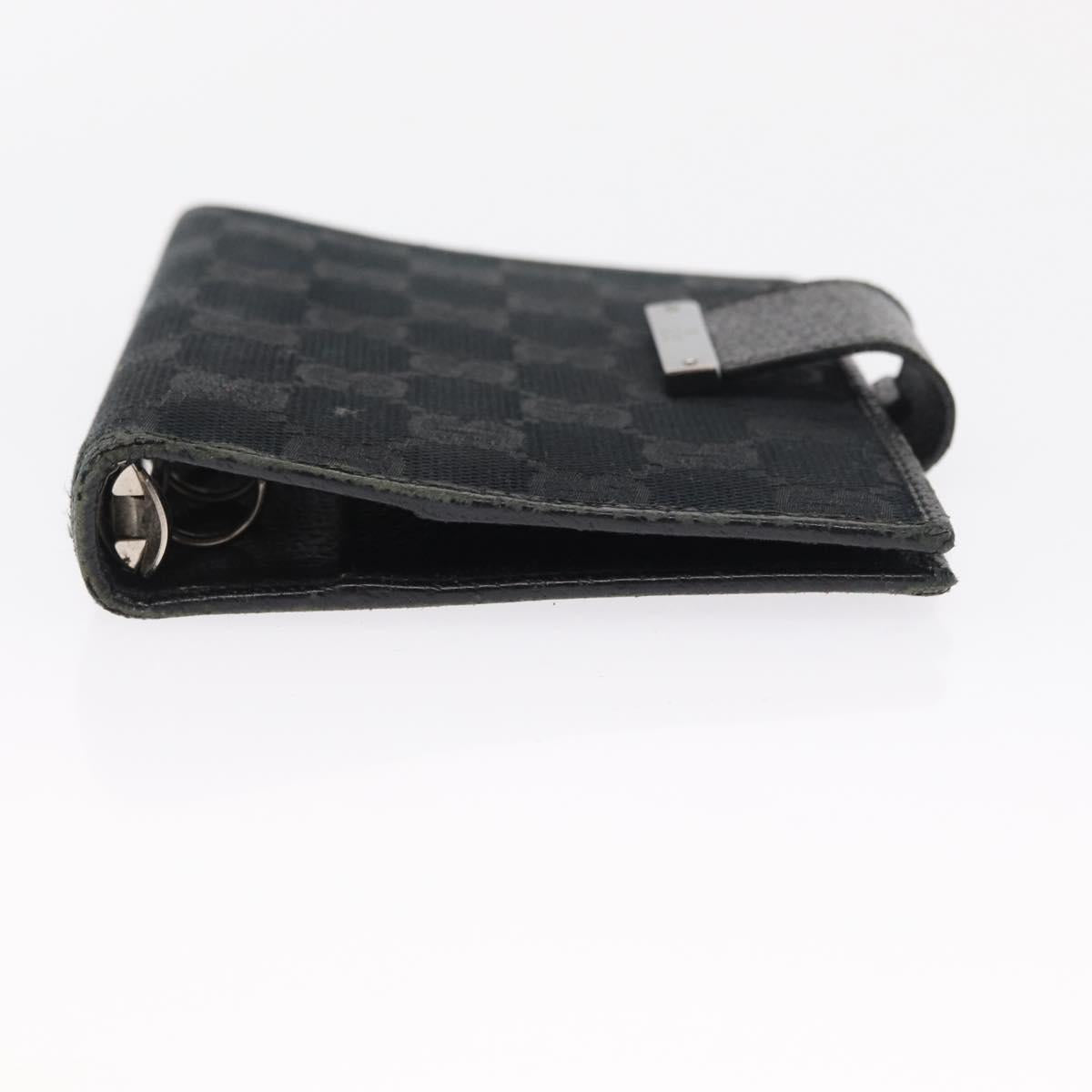 BVLGARI Gucci Louis Vuitton GG Canvas Wallet Leather 3 Set Black Auth BA9633