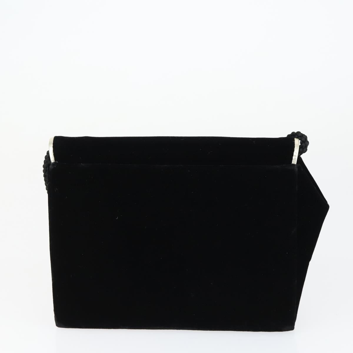 GIVENCHY Loewe Shoulder Bag Suede Velour Leather 3 Set Black Beige Auth BA9635