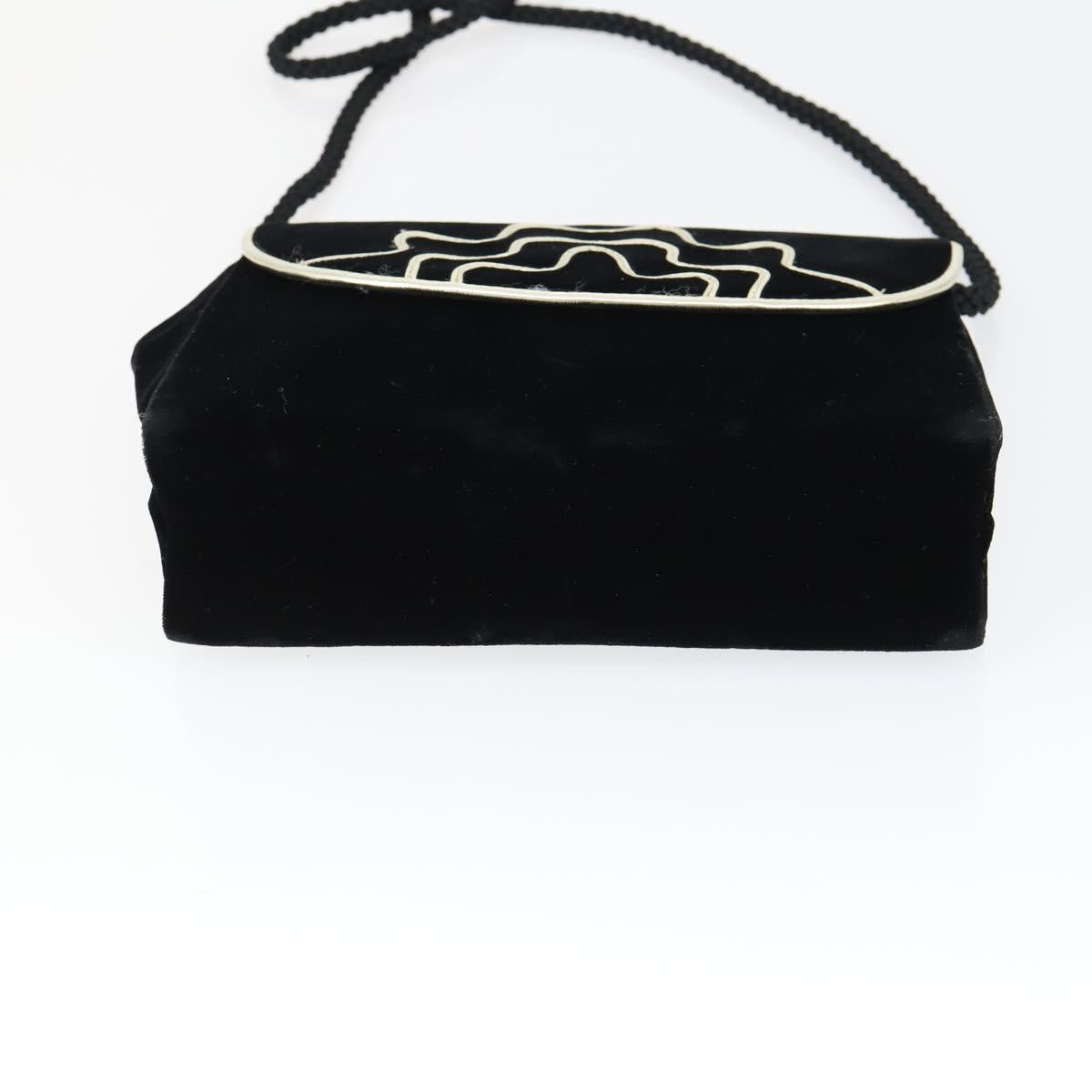 GIVENCHY Loewe Shoulder Bag Suede Velour Leather 3 Set Black Beige Auth BA9635