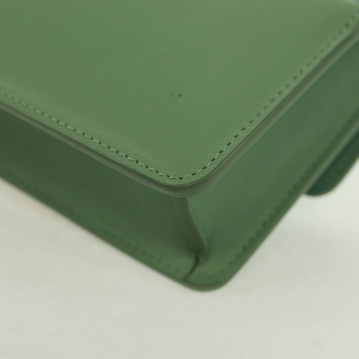 Christian Dior Micro bag 30 Montaigne Bag Leather Gold Green Auth BA9641SAM