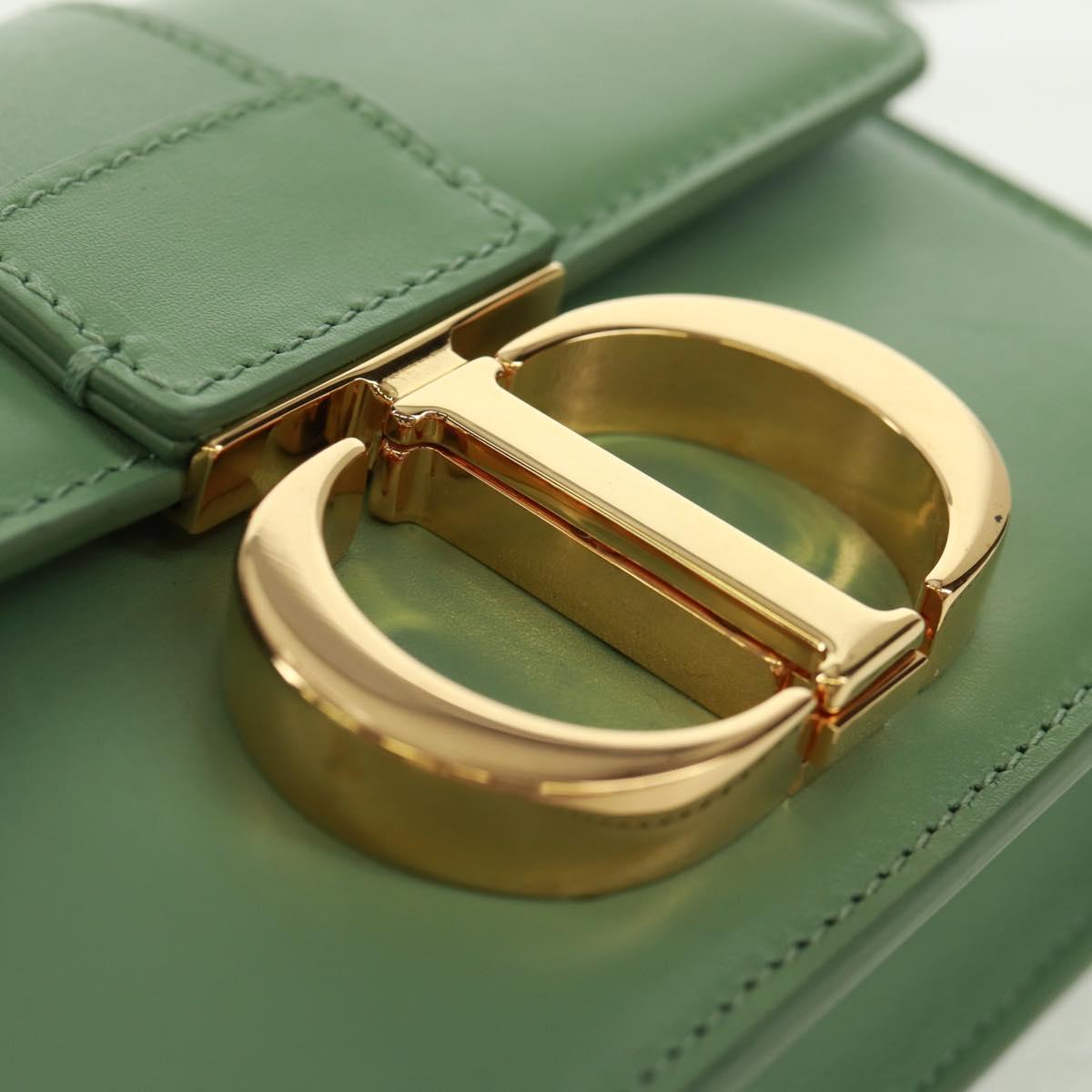 Christian Dior Micro bag 30 Montaigne Bag Leather Gold Green Auth BA9641SAM